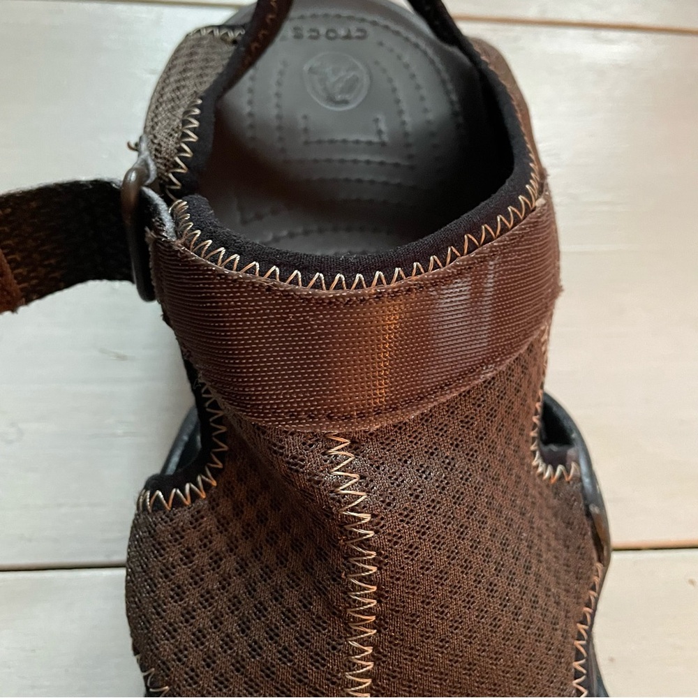 CROCS Brown Men’s Swiftwater Shoes Mesh Flexible Supportive Hiking Active Sz 12 - Picture 9 of 11